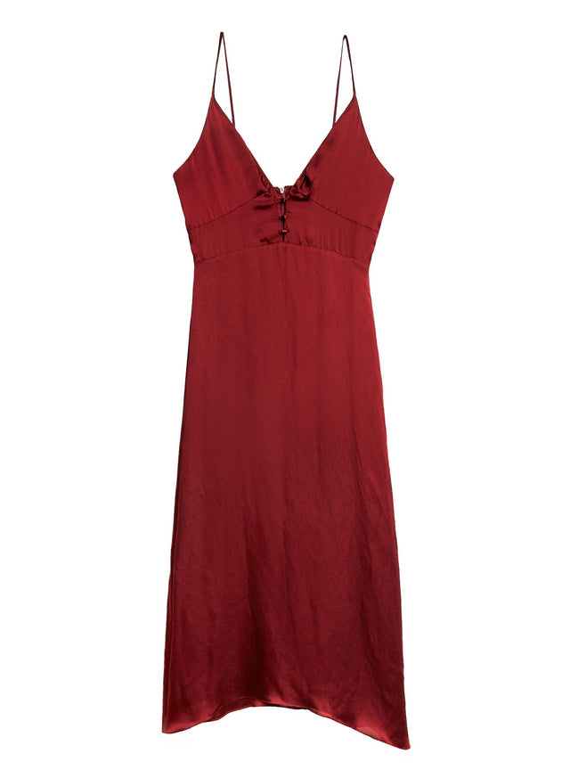 Vino - Ruched V-Plunge Slip | Fleur du Mal - DEMO