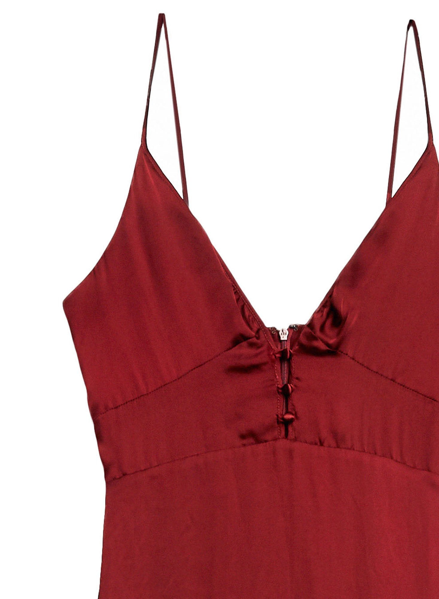 Ruched V-Plunge Slip
