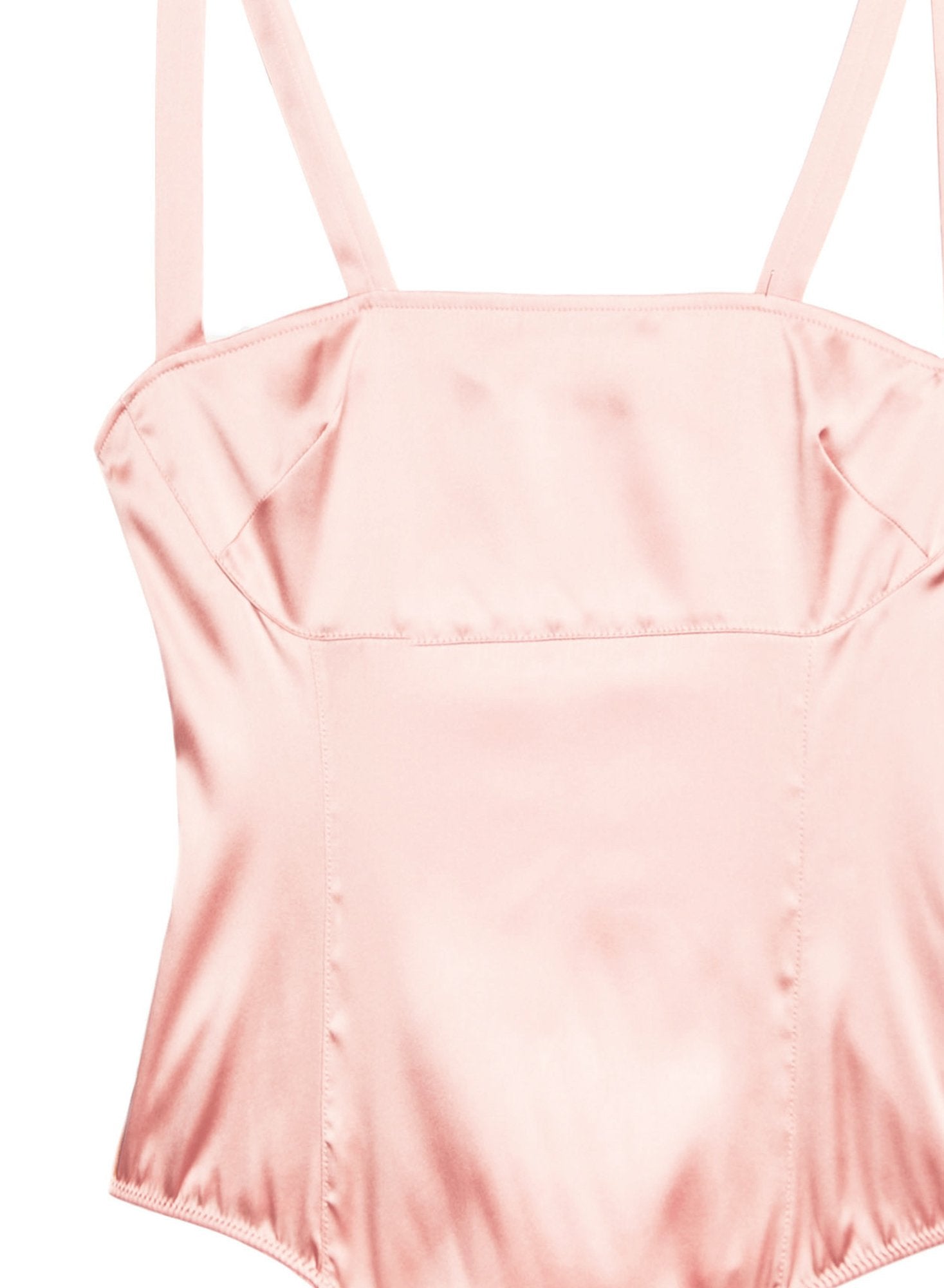 Satin Ponte Paneled Bodysuit