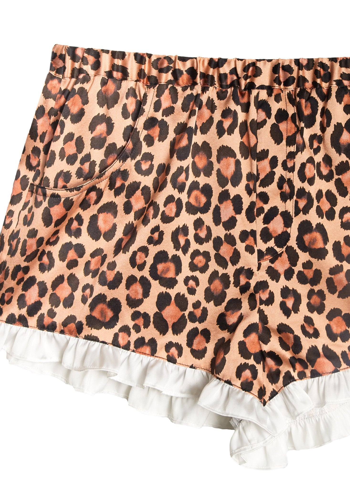 Washable Silk Ruffle Shorts