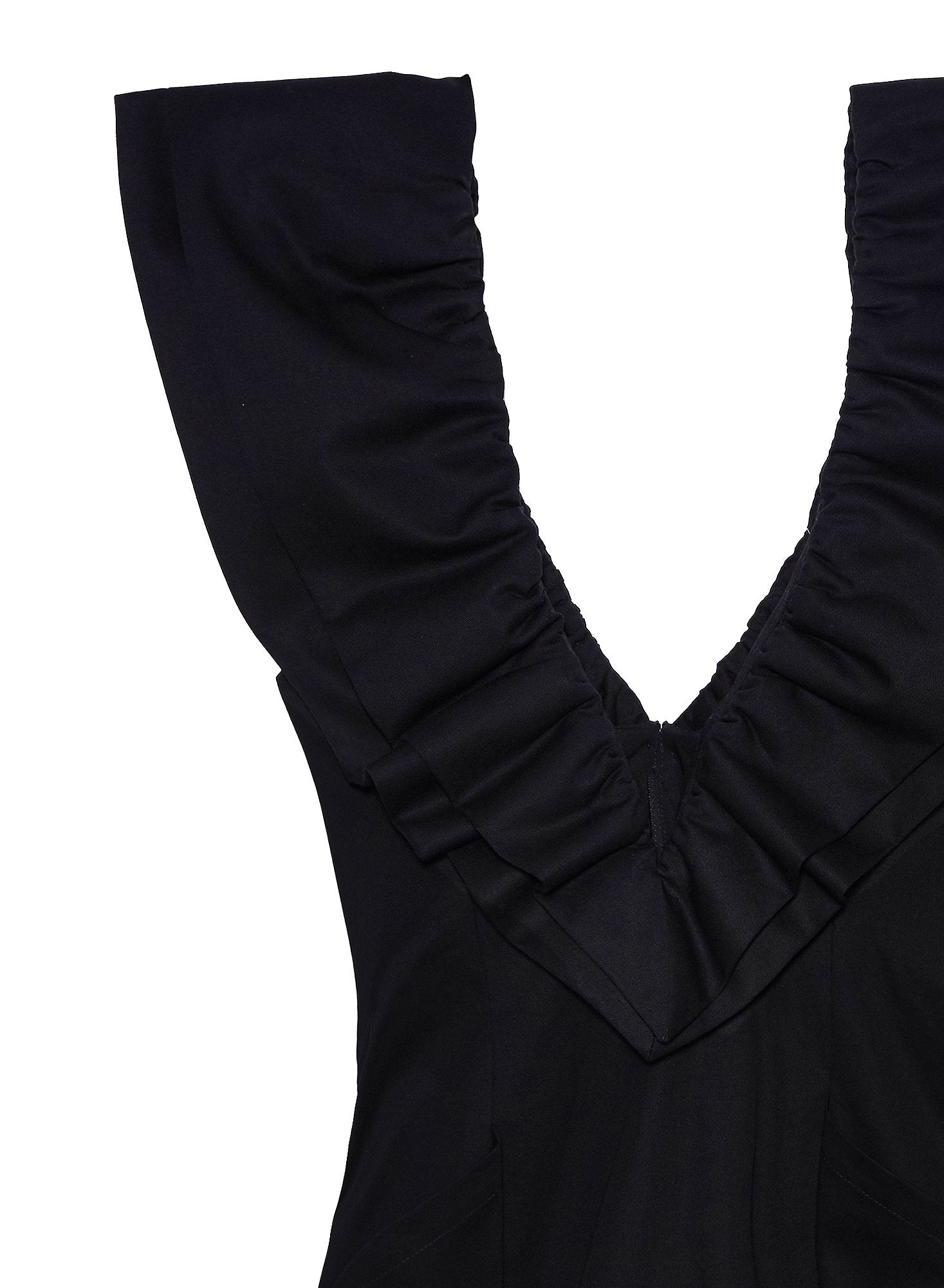 Deep V Ruffle Dress