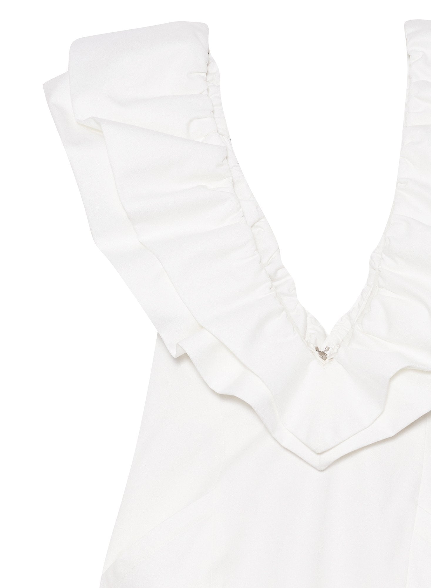 Deep V Ruffle Dress
