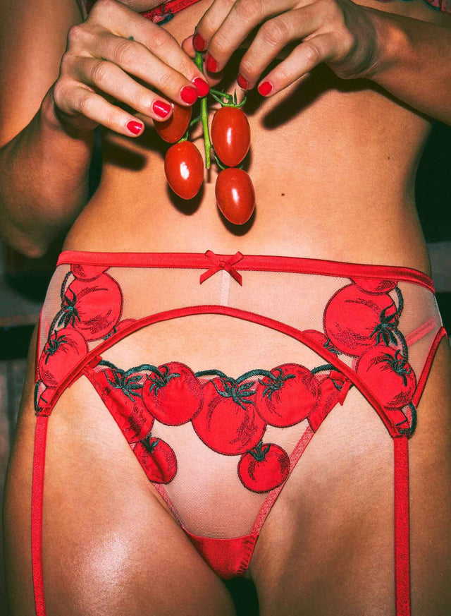 Sauce - Pomodoro Embroidery Garter Belt | Fleur du Mal - DEMO