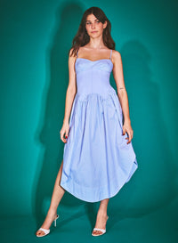 Poplin Cupped Midi Dress