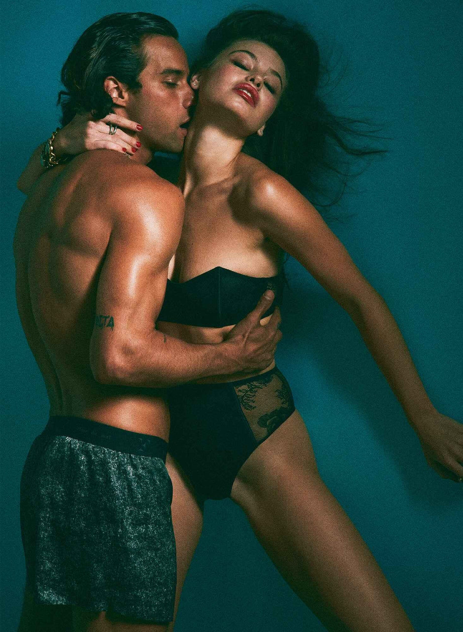 Black - Bouquet Lace Bandeau Bra | Fleur du Mal - DEMO