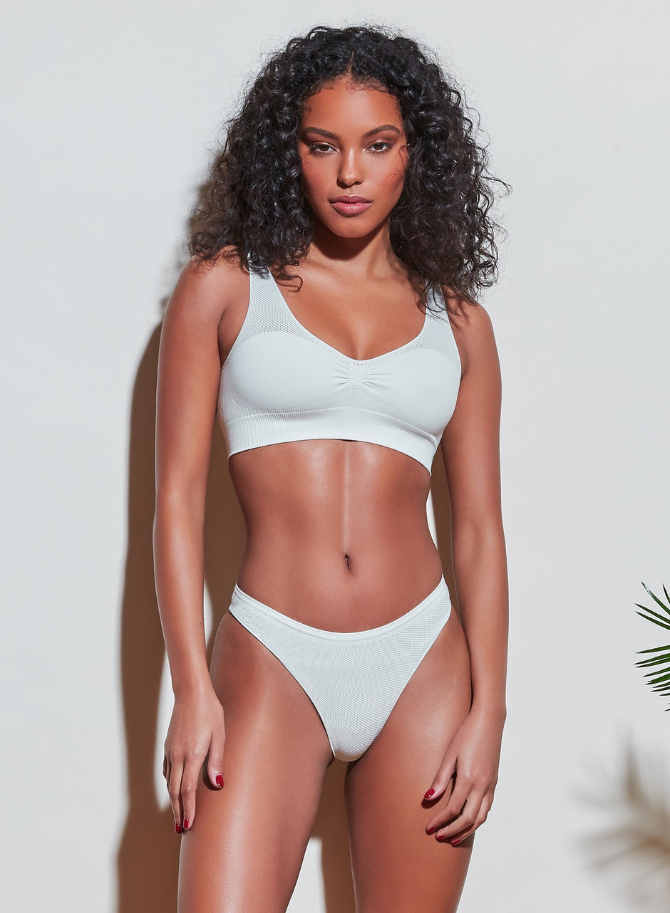 Ivory - Le Body Perforated Knit Panty | Fleur du Mal - DEMO