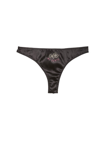 Black - Al Dente Luxe Thong | Fleur du Mal - DEMO