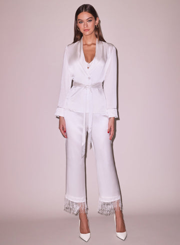 Ivory - Bianca Smoking Jacket | Fleur du Mal - DEMO