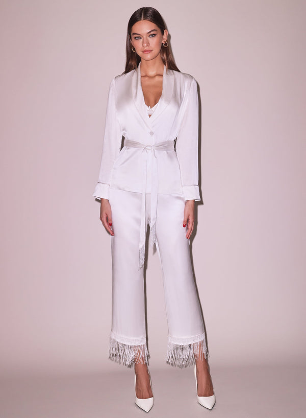 Ivory - Bianca Smoking Jacket | Fleur du Mal - DEMO