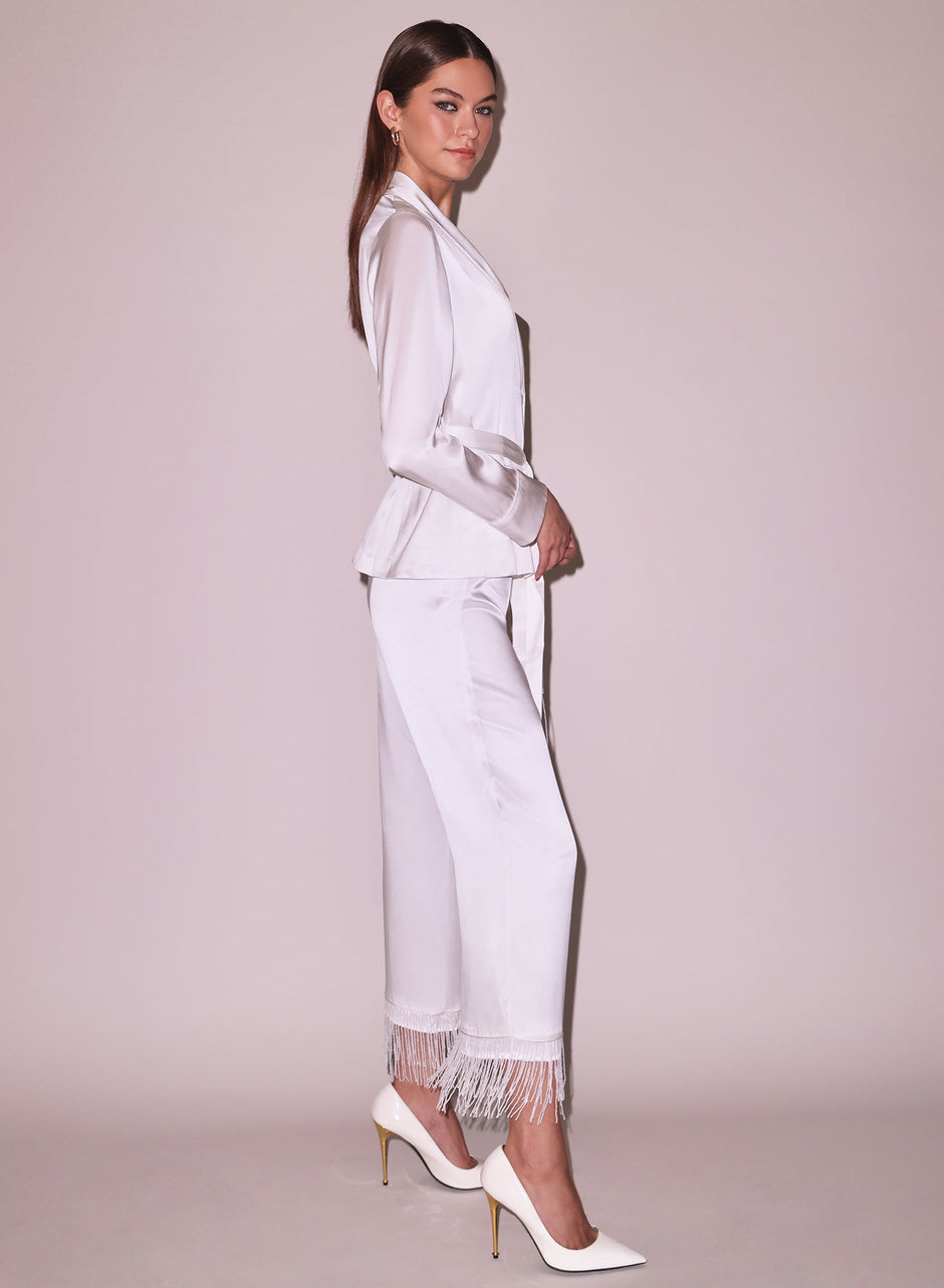 Ivory - Bianca Smoking Jacket | Fleur du Mal - DEMO