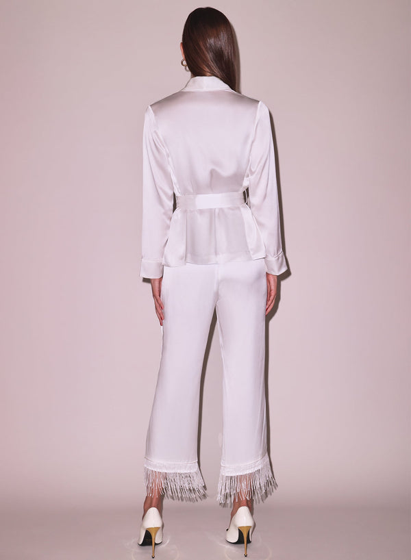 Ivory - Bianca Smoking Jacket | Fleur du Mal - DEMO