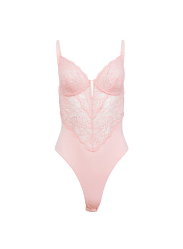Peach blossom - Bianca Lace Bodysuit | Fleur du Mal - DEMO