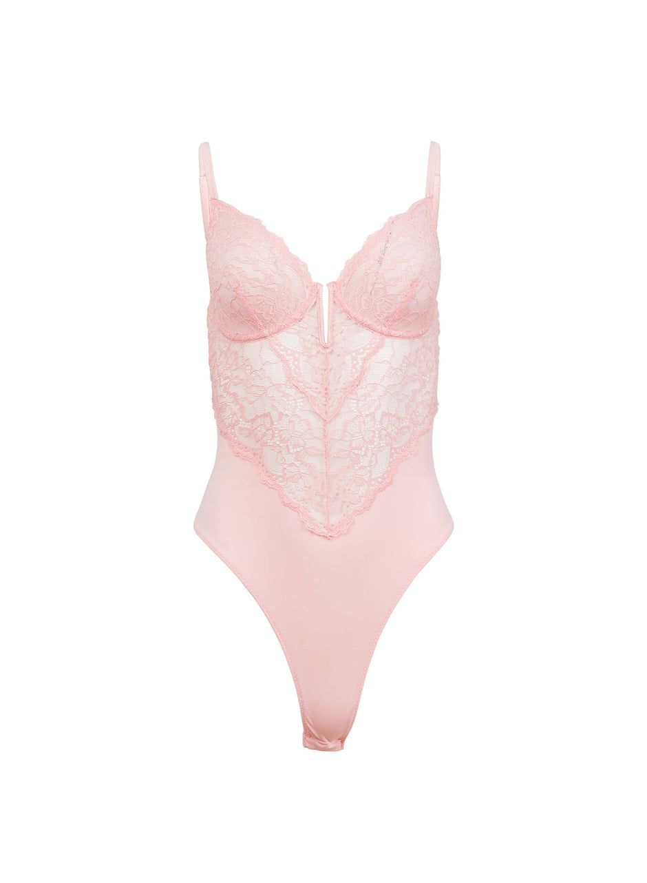 Peach blossom - Bianca Lace Bodysuit | Fleur du Mal - DEMO