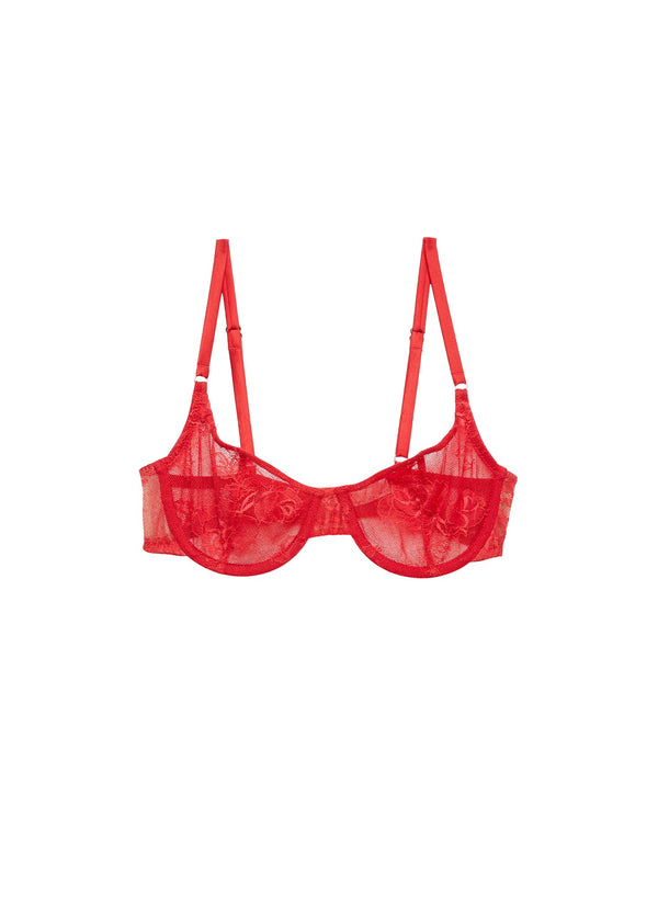 Rouge - Bouquet Lace Scooped Balconette | Fleur du Mal - DEMO
