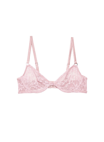 Ballet pink - Le Stretch Lace Demi Bra | Fleur du Mal - DEMO