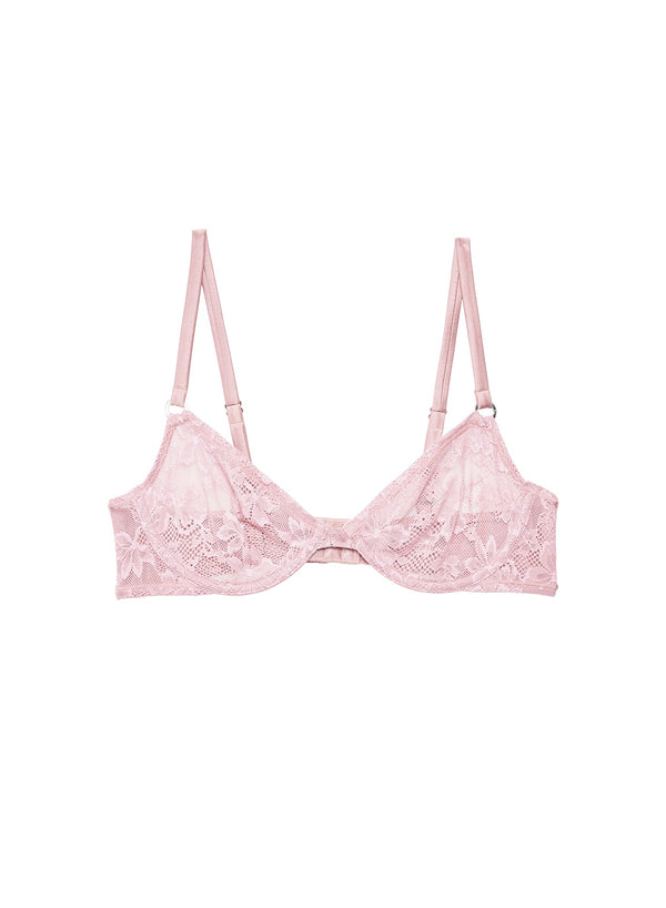 Ballet pink - Le Stretch Lace Demi Bra | Fleur du Mal - DEMO