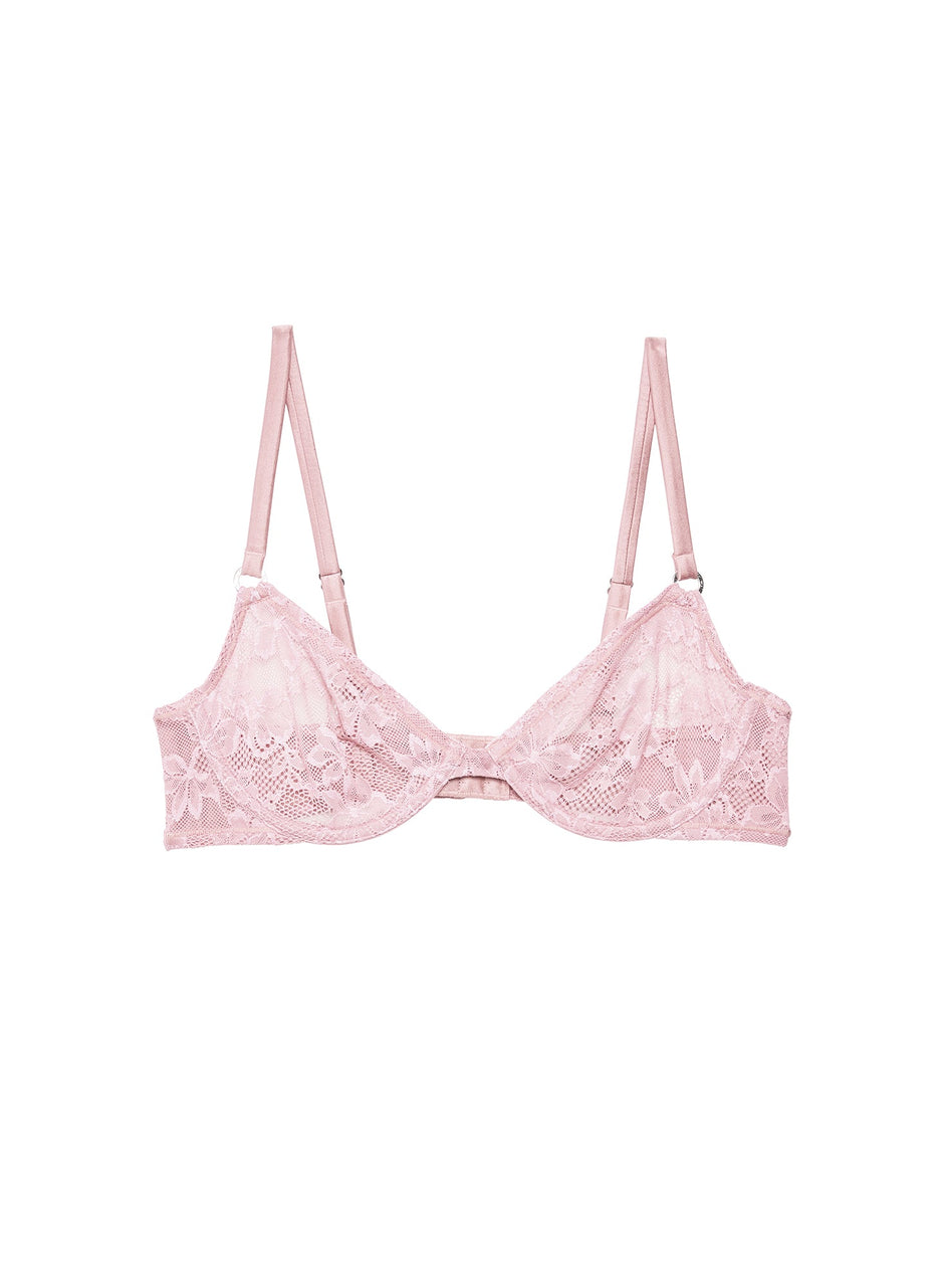 Ballet pink - Le Stretch Lace Demi Bra | Fleur du Mal - DEMO