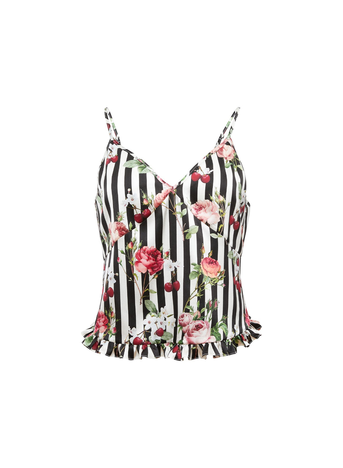 Cherry Rose Ruffle Cami