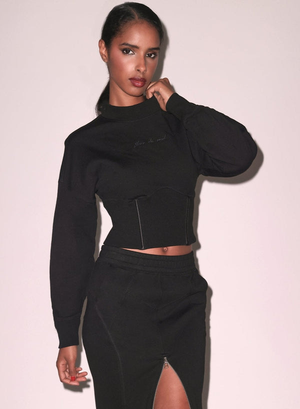 Black - Corset Jumper | Fleur du Mal - DEMO