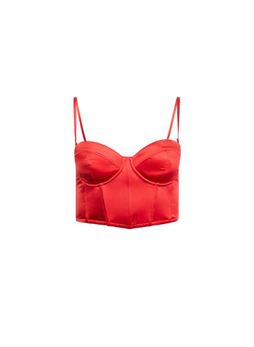 Rouge - Cropped Hamptons Bustier | Fleur du Mal - DEMO