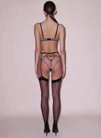 Equestrian Embroidery Garter Belt