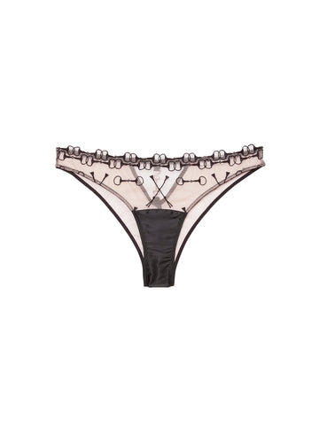Black - Equestrian Embroidery Cheeky | Fleur du Mal - DEMO