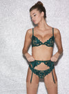 Lily Embroidery Plunge Demi Bra