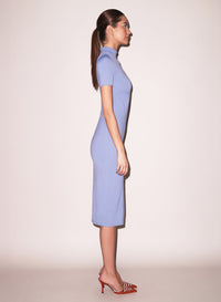Sleek Jersey Mock Neck Dress