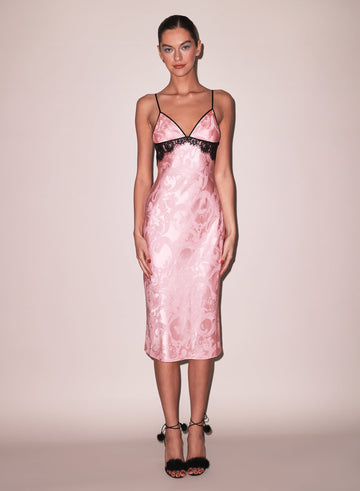 Starburst paisley jacquard - Butterfly Jacquard Slip Dress | Fleur du Mal - DEMO