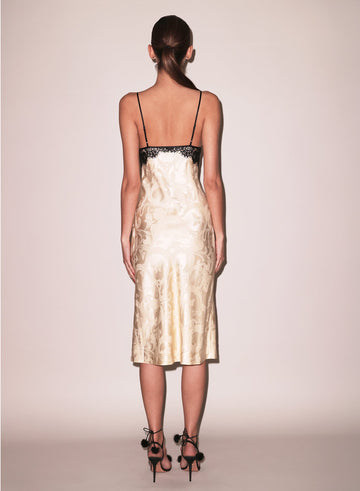 Buttercup paisley jacquard - Butterfly Jacquard Slip Dress | Fleur du Mal - DEMO