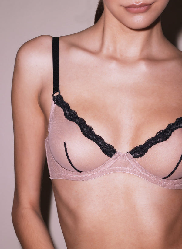 Petal - Sheer Tulle Demi Bra | Fleur du Mal - DEMO