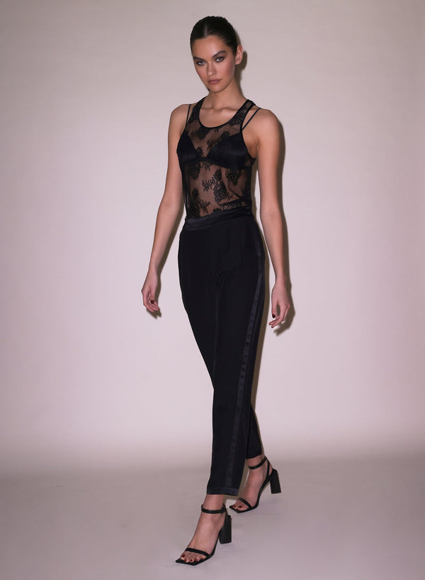 Black - Unisex Bouquet Lace Tank | Fleur du Mal - DEMO