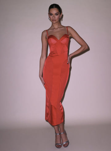 Kiss - Long Silk & Mesh Bustier Dress | Fleur du Mal - DEMO