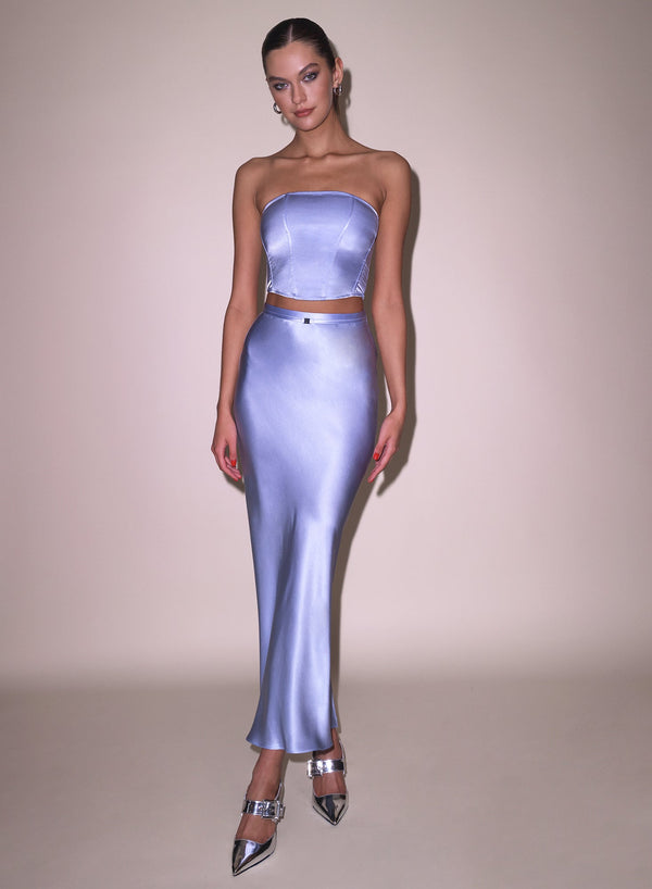 Pastel sky - Silk Corset Top | Fleur du Mal - DEMO