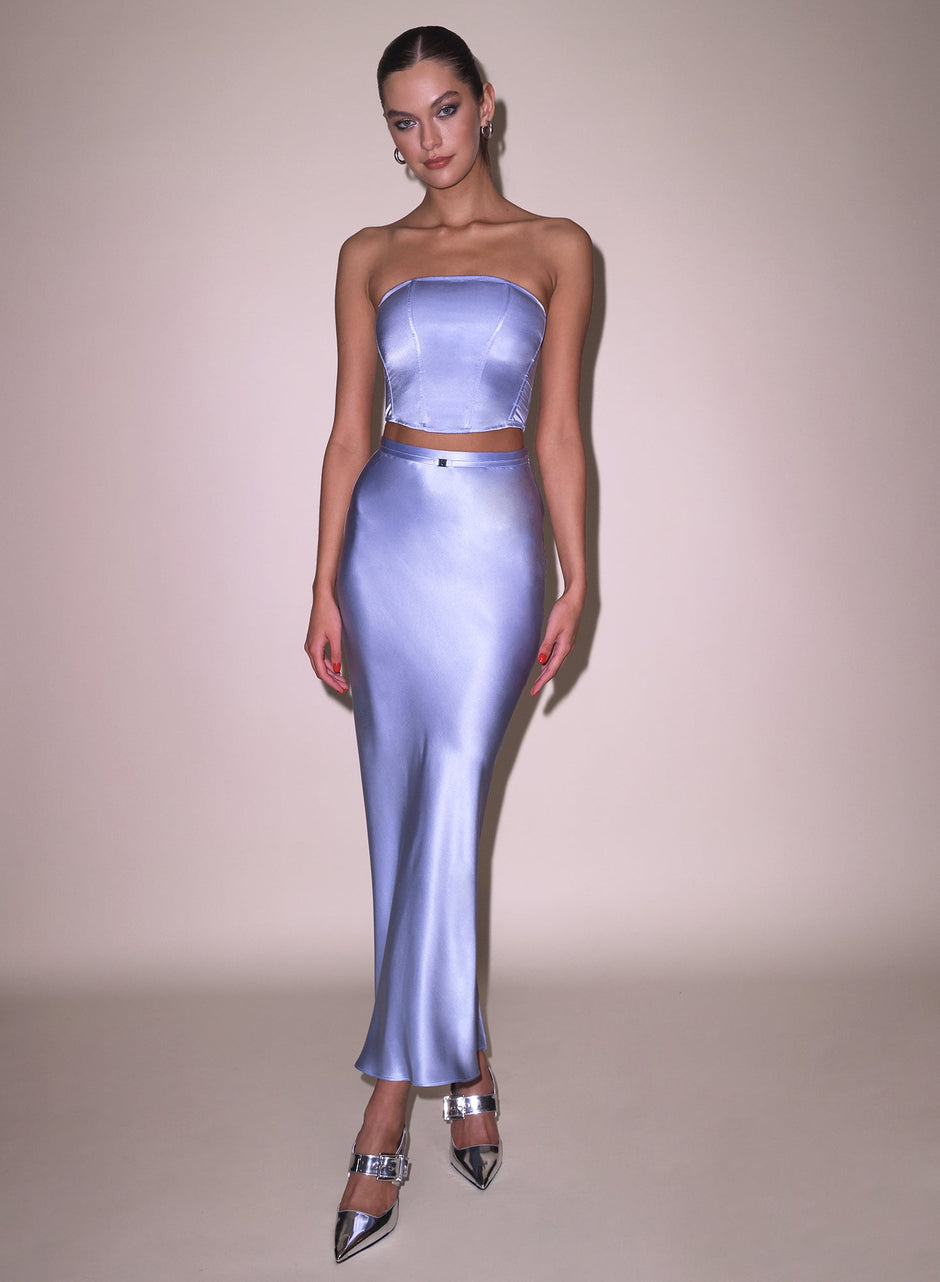 Pastel sky - Silk Corset Top | Fleur du Mal - DEMO