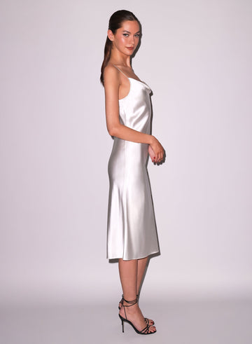 Ivory - Cowl Neck Slip Dress | Fleur du Mal - DEMO