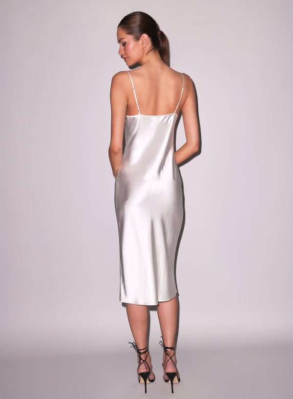 Ivory - Cowl Neck Slip Dress | Fleur du Mal - DEMO