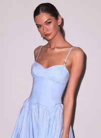 Poplin Cupped Midi Dress