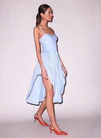 Poplin Cupped Midi Dress