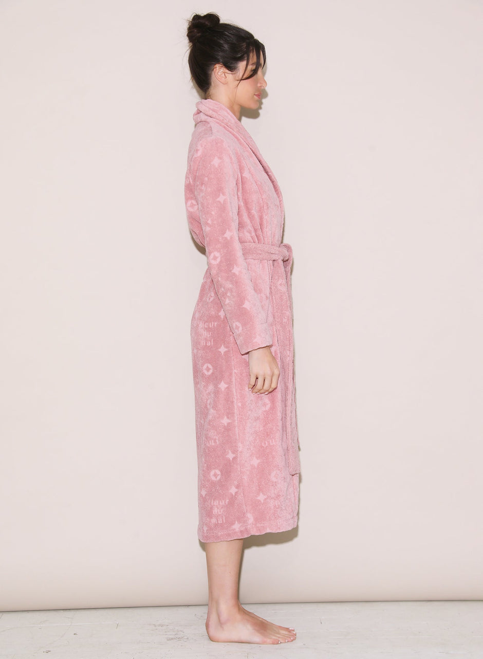 Rose pink - Terrycloth Robe | Fleur du Mal - DEMO