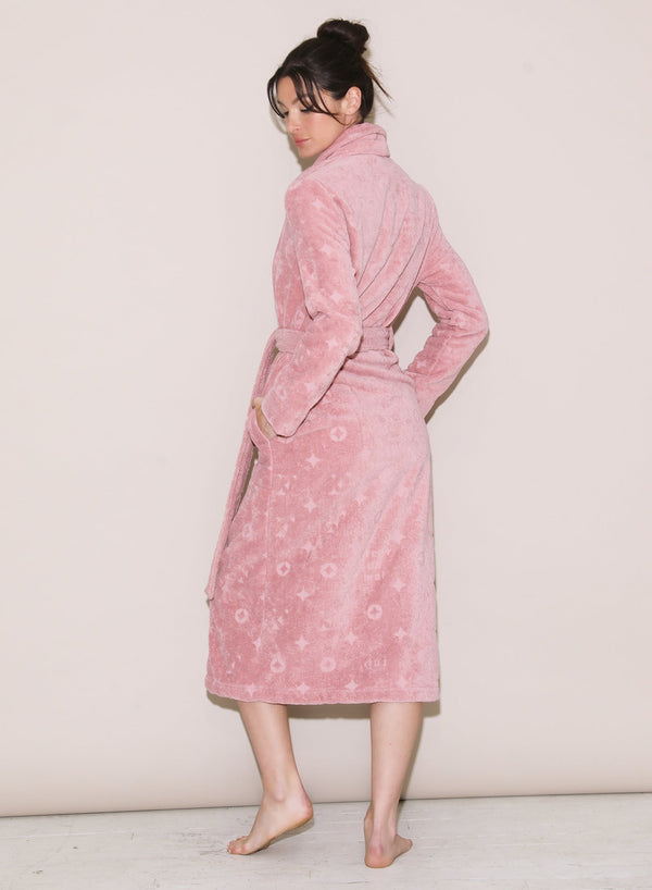 Rose pink - Terrycloth Robe | Fleur du Mal - DEMO