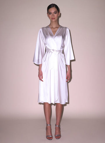 Ivory - Midi Angel Sleeve Robe | Fleur du Mal - DEMO
