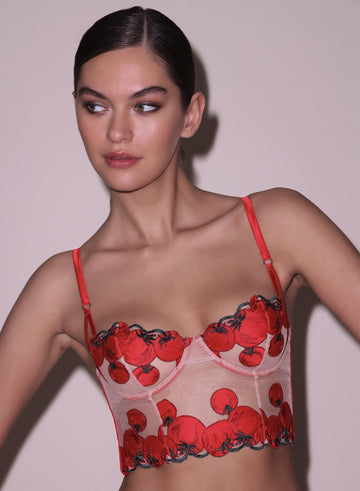 Sauce - Pomodoro Embroidery Bustier | Fleur du Mal - DEMO