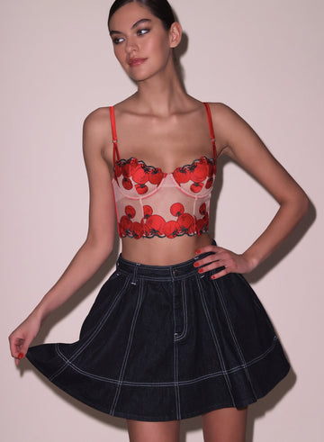 Sauce - Pomodoro Embroidery Bustier | Fleur du Mal - DEMO