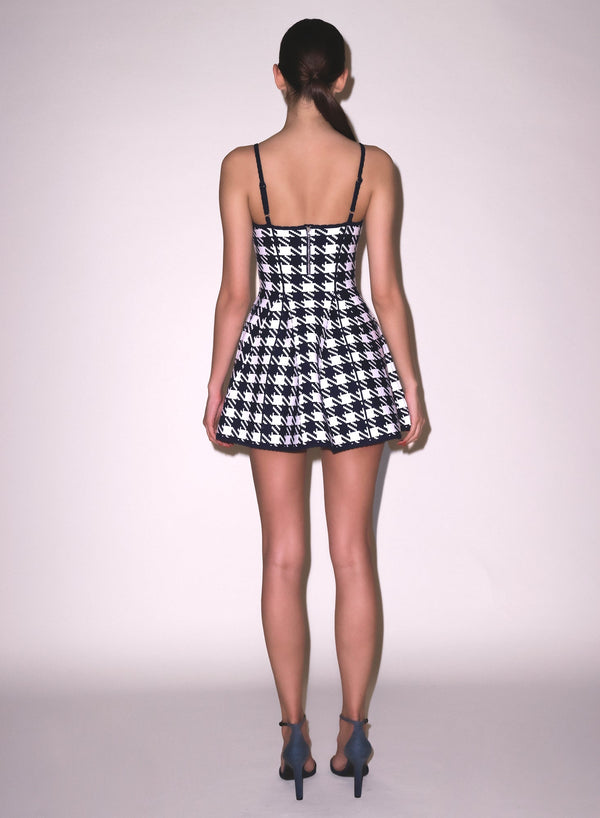 Navy-ivory - Flared Corset Dress | Fleur du Mal - DEMO