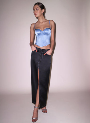 Denim blue - Hamptons Bustier | Fleur du Mal - DEMO