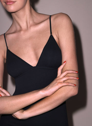 Black - Le Stretch Micro Triangle Slip | Fleur du Mal - DEMO