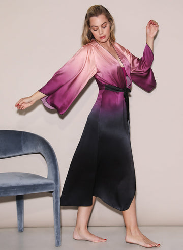 Ombre print - Long Angel Sleeve Robe | Fleur du Mal - DEMO