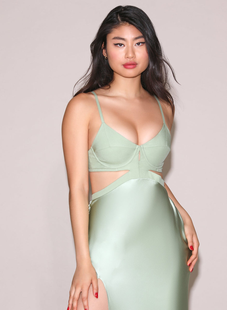 Matcha - Lola Dress | Fleur du Mal - DEMO