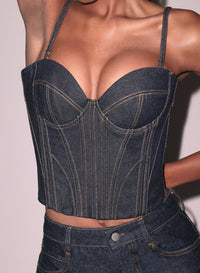 Denim Corset Bustier